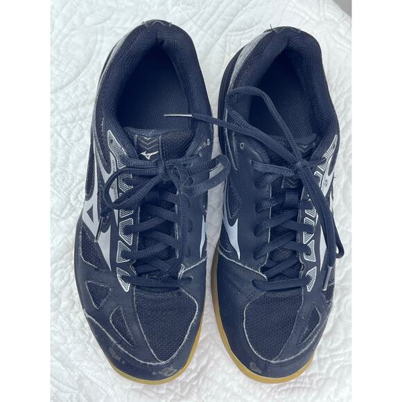 Mizuno Women 9 Black/Gray Cyclone Speed 2 Lace Up Athletic Pickleball Sneakers - Picture 4 of 10